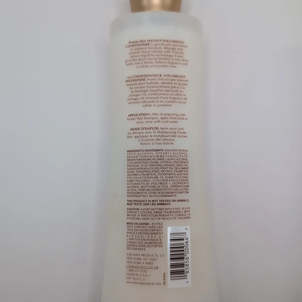 2 PK Oscar Blandi PRONTO WET Instant Volumizing Conditioner, Sulfate & Paraben F
